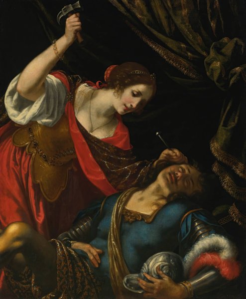 Jael And Sisera by Jacopo Vignali - Hand-Painted Oil Painting Reproduction
