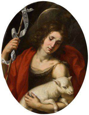 Saint John the Baptist by Jacopo Vignali Oil Painting