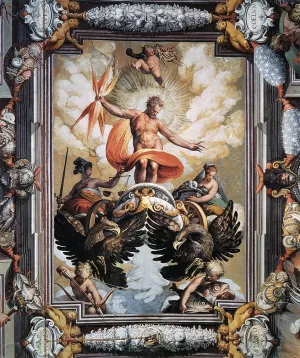 Jupiter Oil painting by Jacopo Zucchi