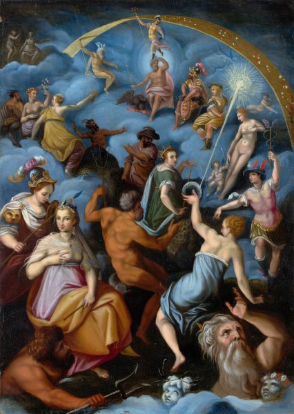 Main Product Photo of The Assembly of The gods  Painting by Jacopo Zucchi