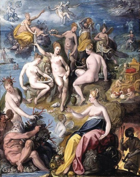 Main Product Photo of The Four Elements Painting by Jacopo Zucchi
