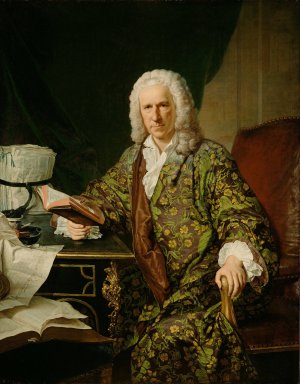 Portrait of Marc de Villiers, Secretaire du roi by Jacques-Andre-Joseph Aved Oil Painting