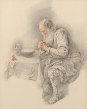 The Benediction by Jacques Andre Portail Oil Painting