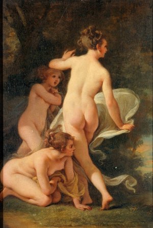 Nymphes by Jacques Antoine Vallin Oil Painting