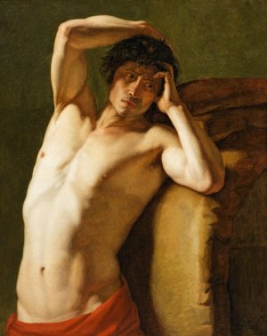 Figures D'hommes by Jacques Augustin Pajou Oil Painting