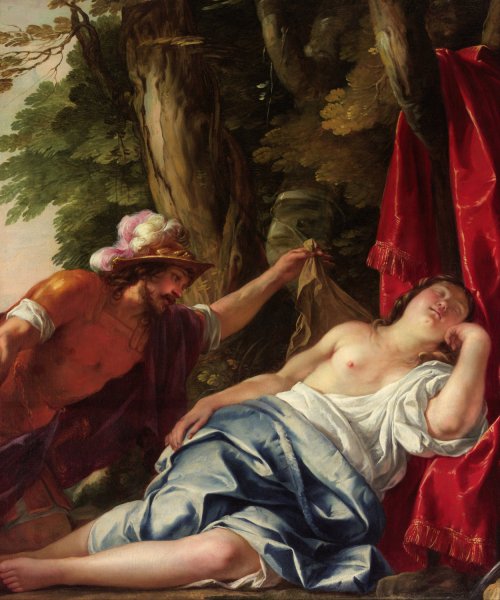 Main Product Photo of Mars and the vestal virgin  Painting by Jacques Blanchard