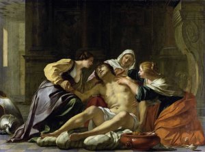 St Sebastian Nursed by Irene and her Helpers by Jacques Blanchard Oil Painting