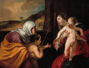 Virgin and Child with Saint Elizabeth and the Infant Saint John the Baptist by Jacques Blanchard Oil Painting