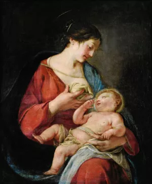 Virgin And Child by Jacques Blanchard Oil Painting