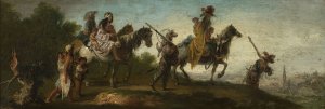 Gipsies on the road by Jacques Callot Oil Painting