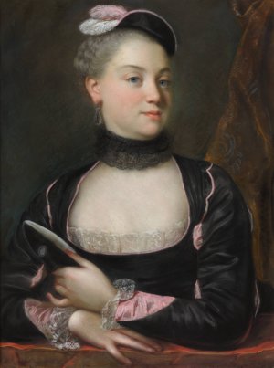 Portrait of a French Actress by Jacques-Charles Allais Oil Painting