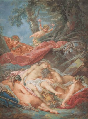 Sleeping Bacchantes by Jacques Charlier Oil Painting