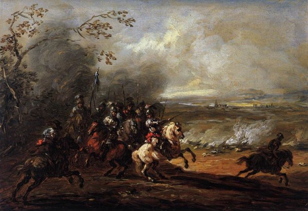 Main Product Photo of Cavalry Attack Painting by Jacques Courtois