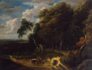 Landscape with a Herd by Jacques D'Arthois - Oil Painting Reproduction
