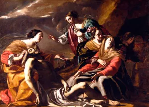 La Deploration sur le Christ mort by Jacques De Letin Oil Painting