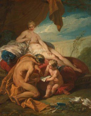 The Education Of Cupid by Jacques Dumont Oil Painting