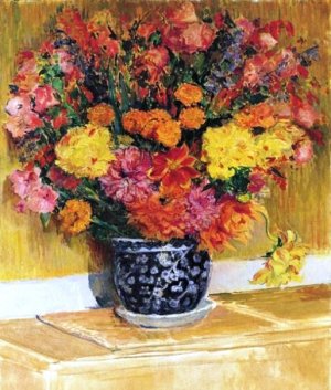Bouquet of Flowers by Jacques Emile Blance Oil Painting
