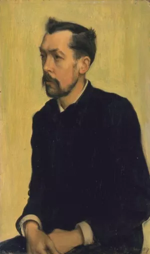 Francis Poictevin by Jacques Emile Blance Oil Painting