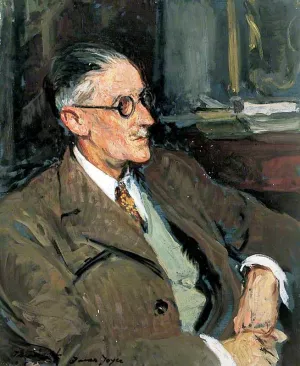 James Joyce II by Jacques Emile Blance Oil Painting