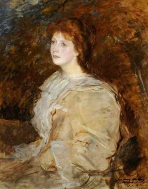 Mabel Beardsley by Jacques Emile Blance Oil Painting