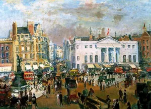 Piccadilly Circus by Jacques Emile Blance Oil Painting