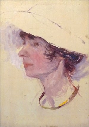 Portrait d'Alice Binet by Jacques Emile Blance Oil Painting