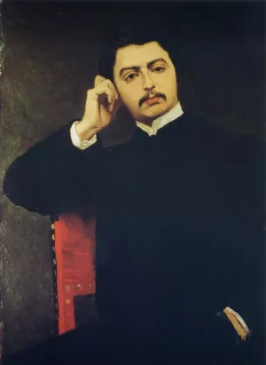 Portrait de Marcel Proust by Jacques Emile Blance Oil Painting