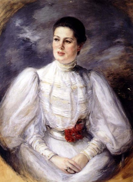 Main Product Photo of Portrait of a Woman Painting by Jacques Emile Blance