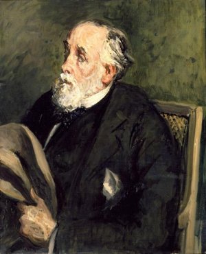 Portrait of Degas by Jacques Emile Blance Oil Painting