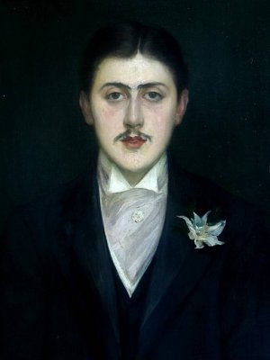 Portrait of Marcel Proust by Jacques Emile Blance Oil Painting