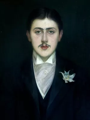 Portrait of Marcel Proust Oil painting by Jacques Emile Blance