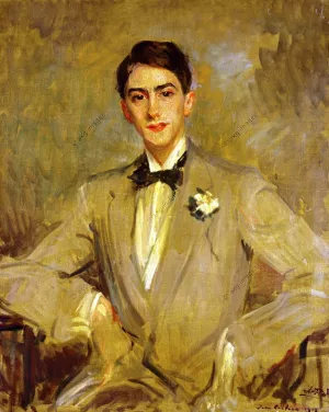 Study for a Portrait of Jean Cocteau Oil painting by Jacques Emile Blance
