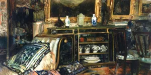 The Artist's Salon at Auteuil painting by Jacques Emile Blance