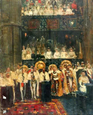 The Coronation of George V by Jacques Emile Blance Oil Painting