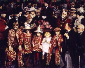 The Donkey Show by Jacques Emile Blance Oil Painting