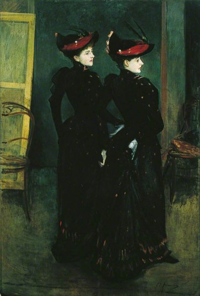Main Product Photo of The Savile-Clark Girls Painting by Jacques Emile Blance