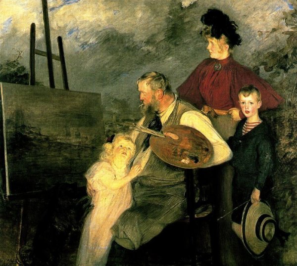 Main Product Photo of The Thaulow Family Painting by Jacques Emile Blance