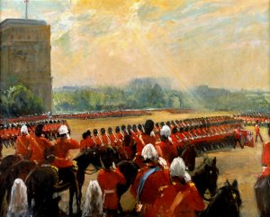 Trooping the Colour Before King Edward VII