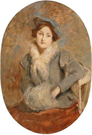 Desiree Manfred With A Muff by Jacques-Emile Blanche Oil Painting