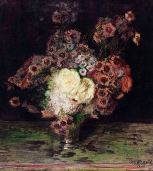 Fleurs Dans Un Vase by Jacques-Emile Blanche Oil Painting