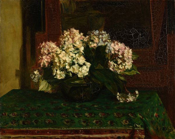 Hortensias  by Jacques-Emile Blanche - Hand-Painted Oil Painting Reproduction