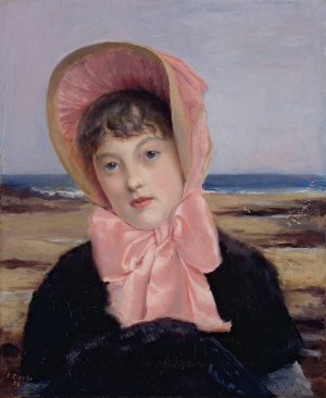 La capeline rose by Jacques-Emile Blanche Oil Painting