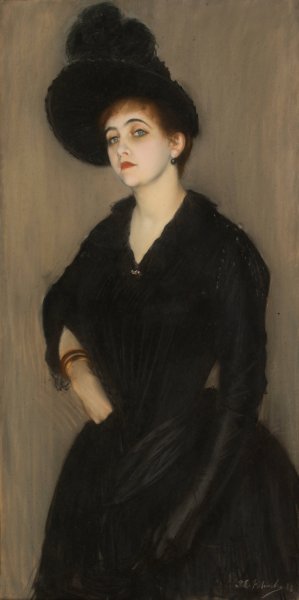 Marie-Blanche Vasnier by Jacques-Emile Blanche Oil Painting