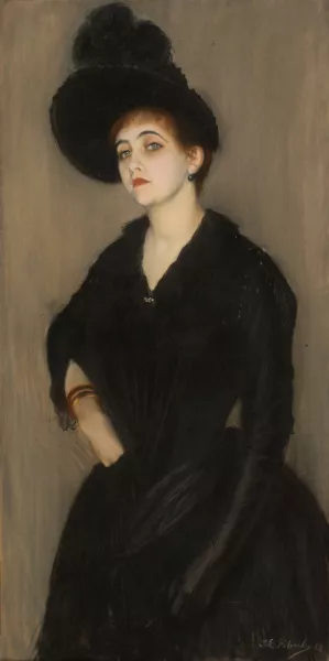 Marie-Blanche Vasnier Oil painting by Jacques-Emile Blanche