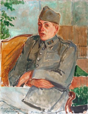 Portrait de Francis Poulenc by Jacques-Emile Blanche Oil Painting
