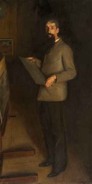 Portrait de Henri Guerard by Jacques-Emile Blanche Oil Painting
