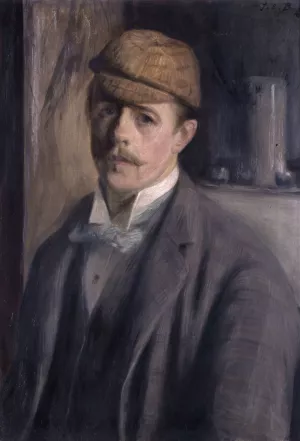 Portrait de l'artiste by Jacques-Emile Blanche Oil Painting