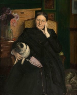 Portrait de Madame Emile Blanche, mere de l'artiste by Jacques-Emile Blanche Oil Painting