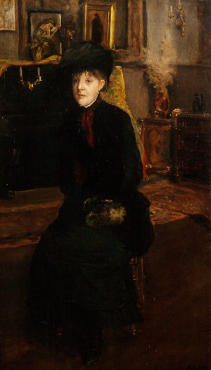 Portrait de Mary Cassat by Jacques-Emile Blanche Oil Painting