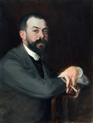 Portrait de Monsieur Leon Pissard jeune by Jacques-Emile Blanche Oil Painting